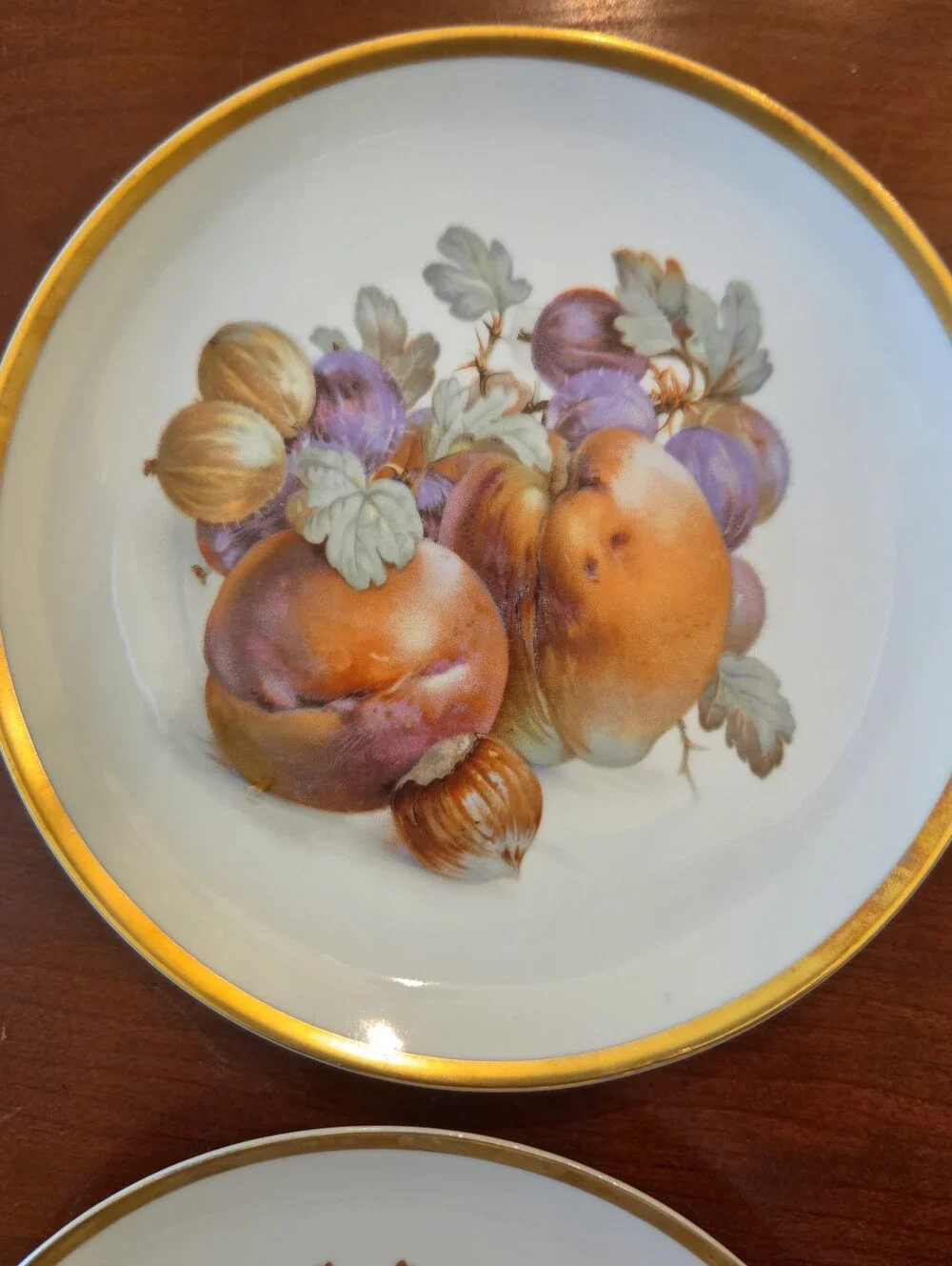 Set of 4 Vtg Golden Crown E&R Orchard Fruit 7.75